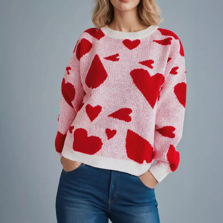 Sweetheart Knit Sweater - London Lake