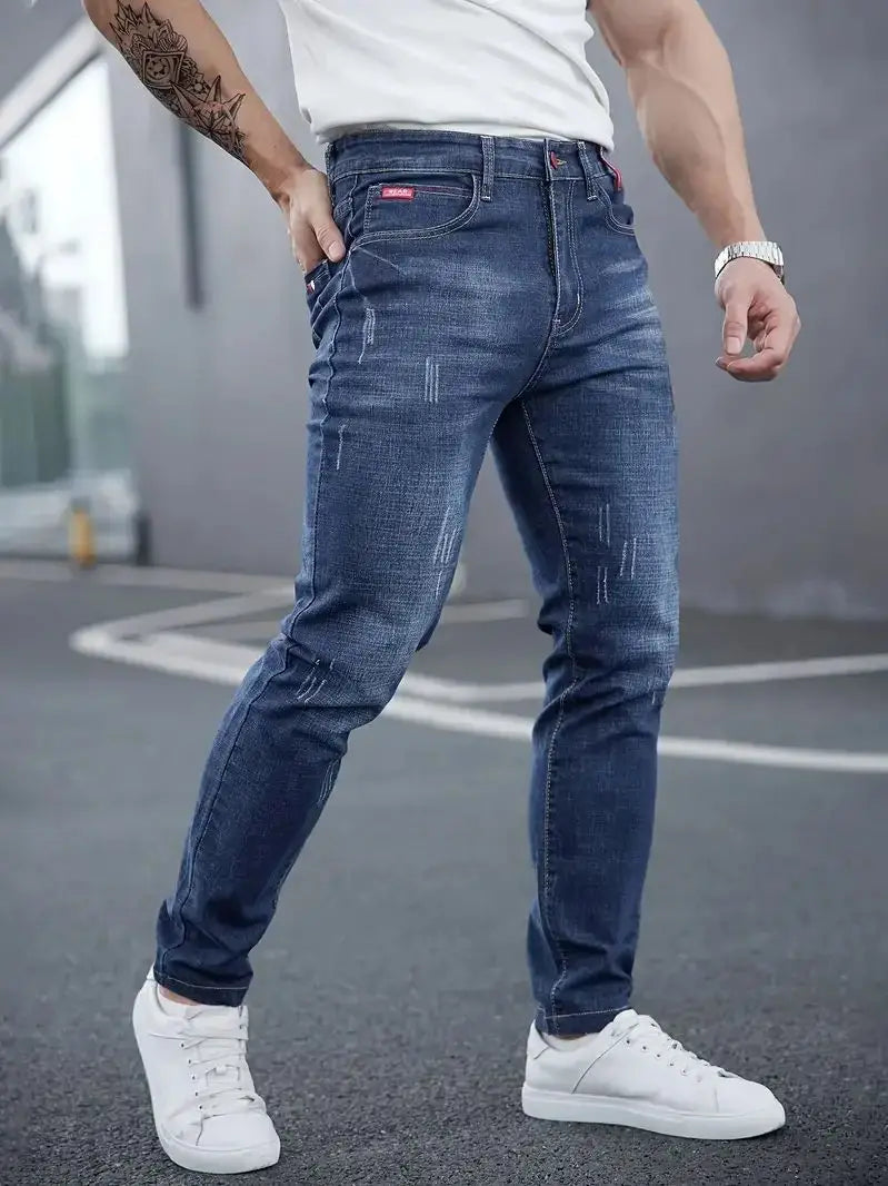 Derek Distressed Skinny Jeans - London Lake
