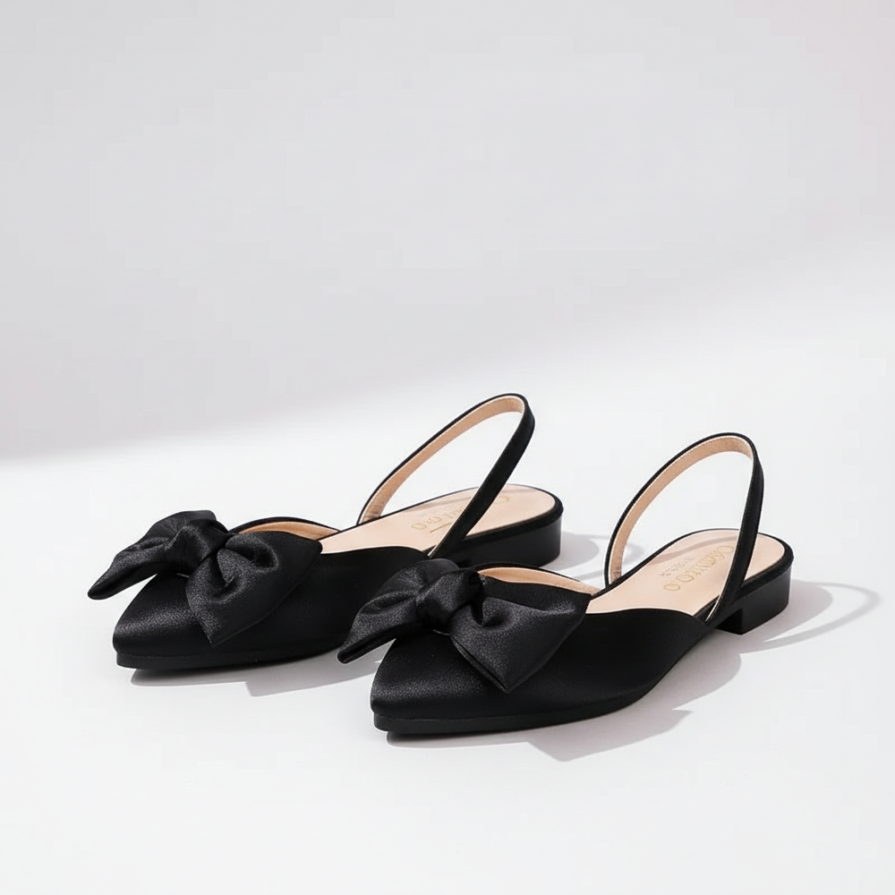 Vivienne Bow Slingback Flat - London Lake