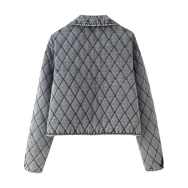 Quilted Denim Jacket - London Lake