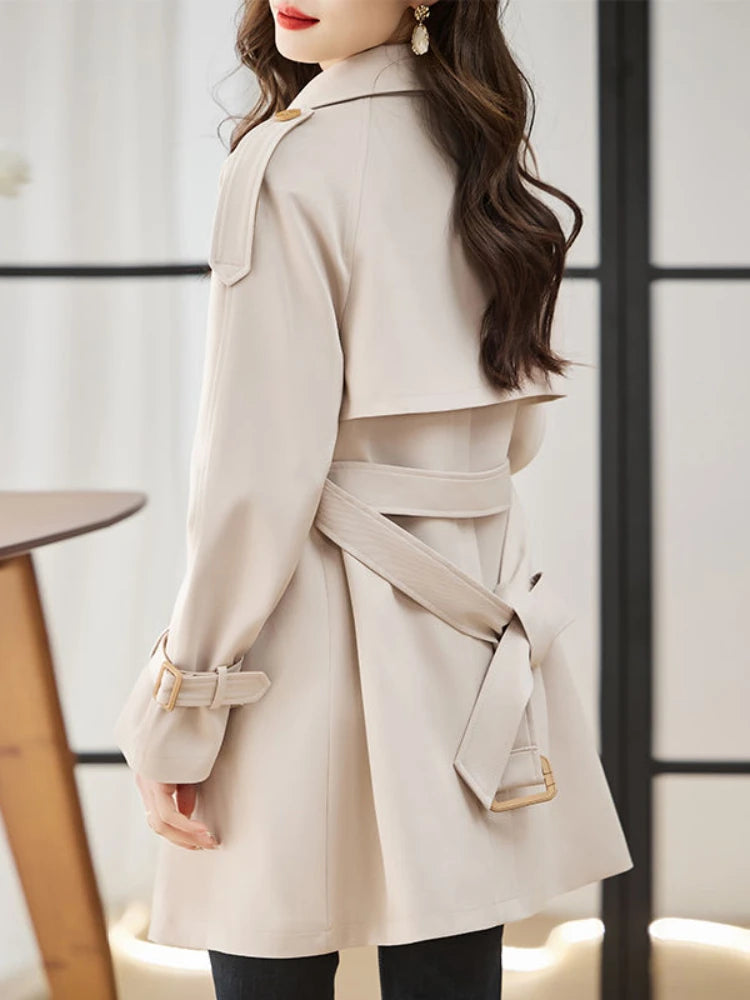 Belford Double Breasted Midi Trench - London Lake