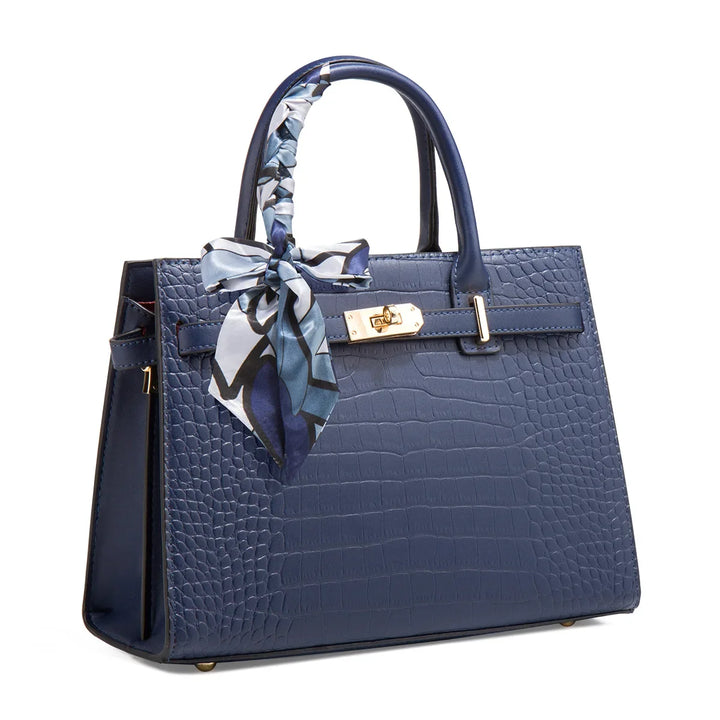Astoria Leather Handbag - London Lake