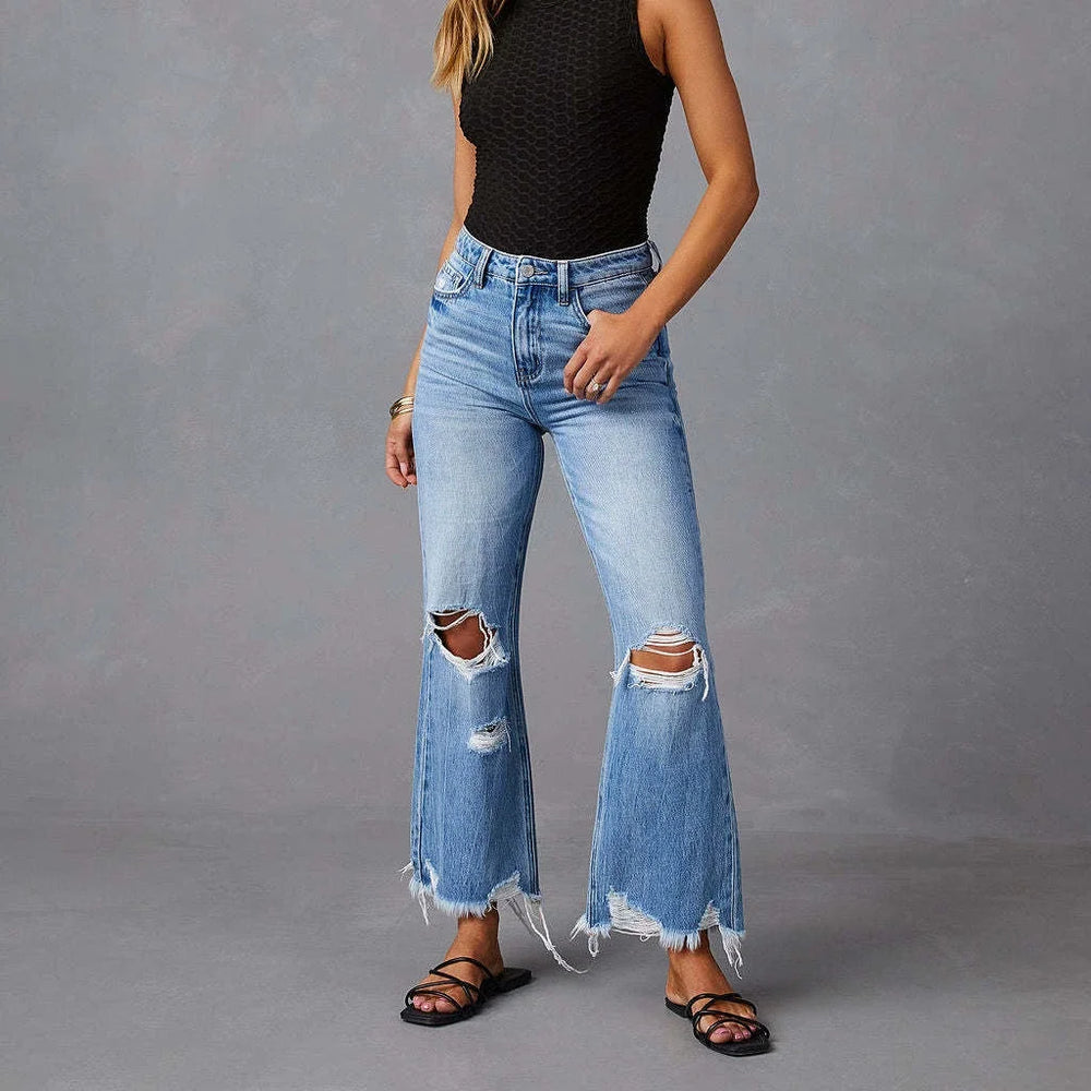 Aria High-Rise Ankle Jeans - London Lake