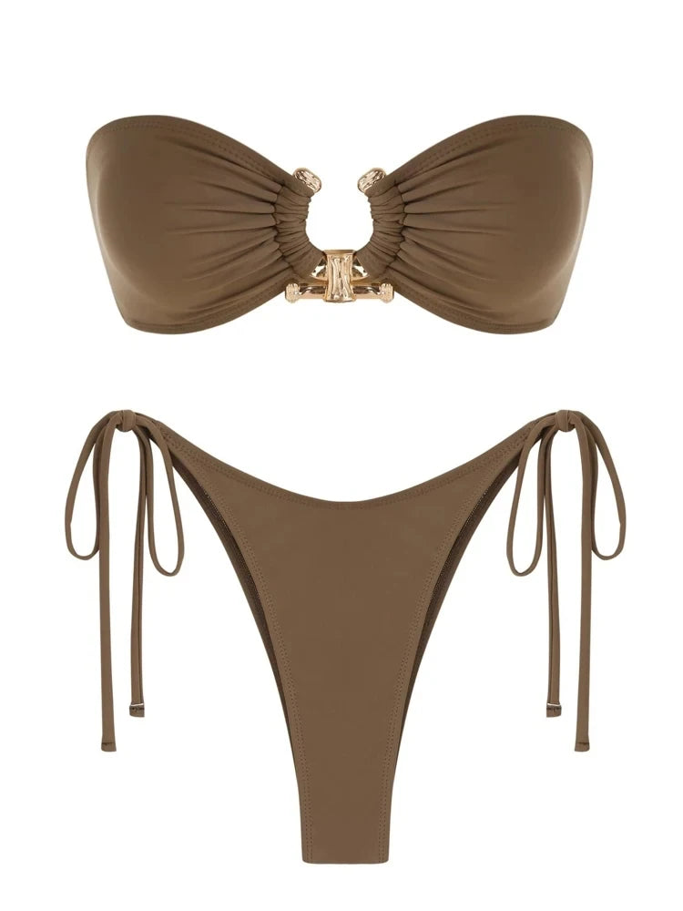 Seline Bandeau Bikini - London Lake