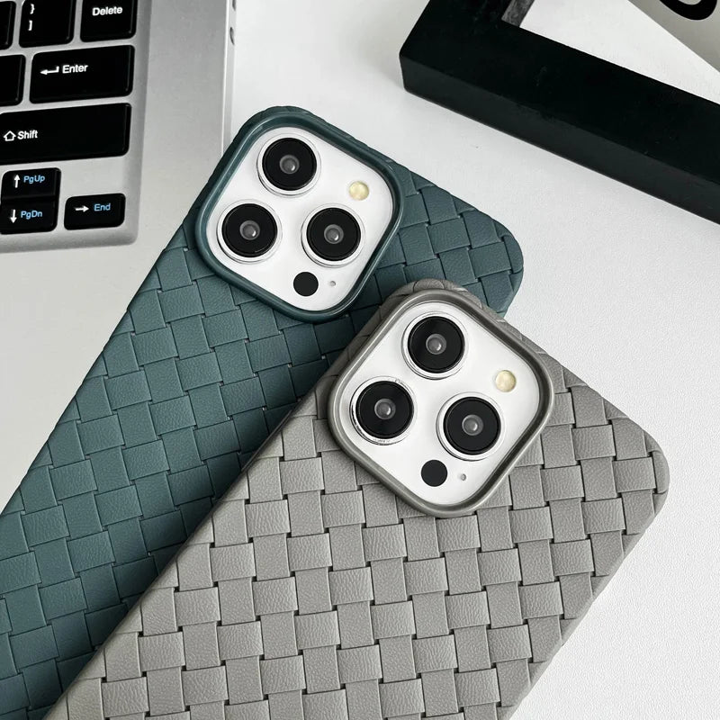 Braided Silicone iPhone Case - London Lake
