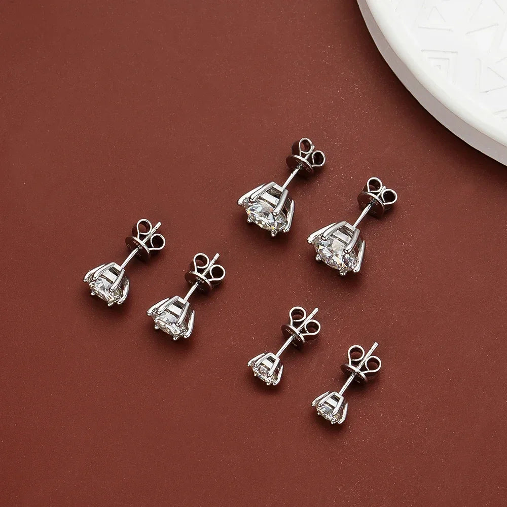 Lyra Glow Moissanite Studs - London Lake