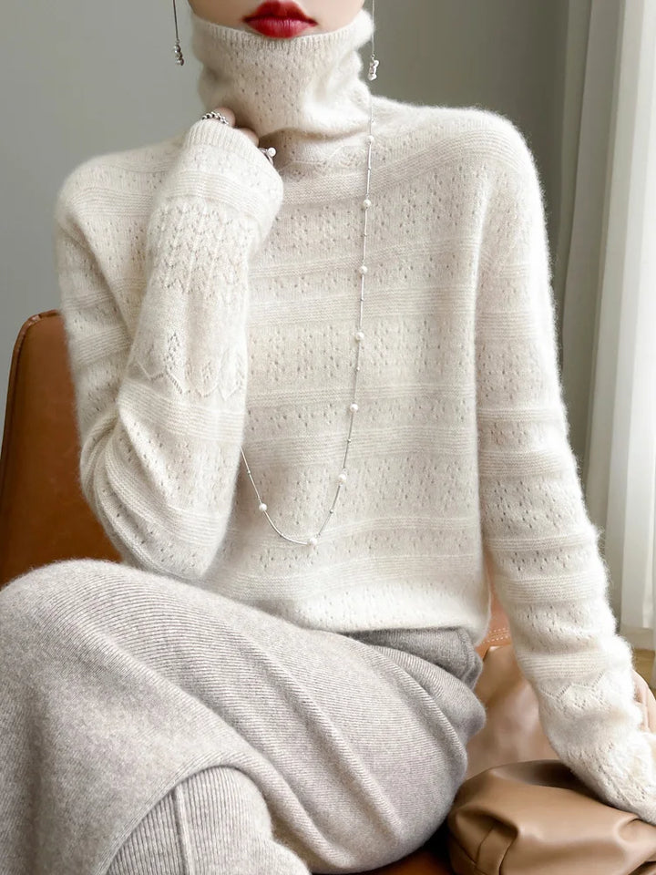 Camille Wool Knitted Sweater - London Lake