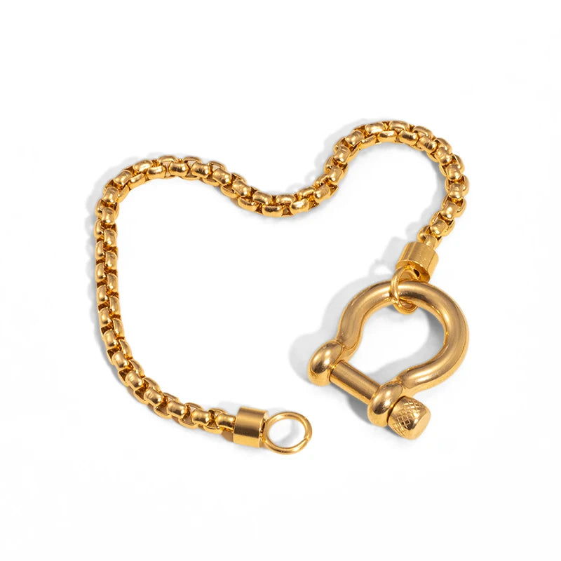 Crownlink Box Chain Bracelet - London Lake