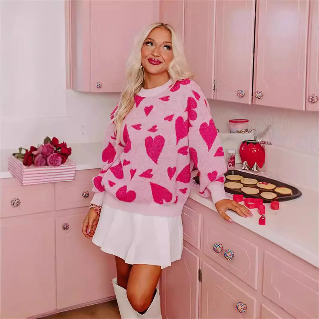 Sweetheart Knit Sweater - London Lake