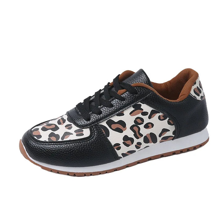 Leopard Print Leather Sneakers - London Lake