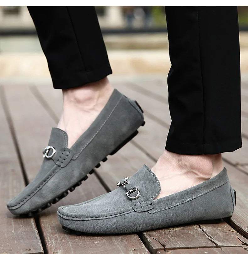 Monaco Suede Loafers - London Lake