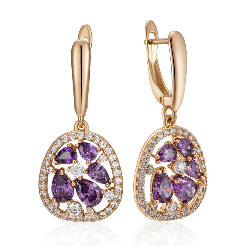 Royal Orchid Drop Earrings - London Lake