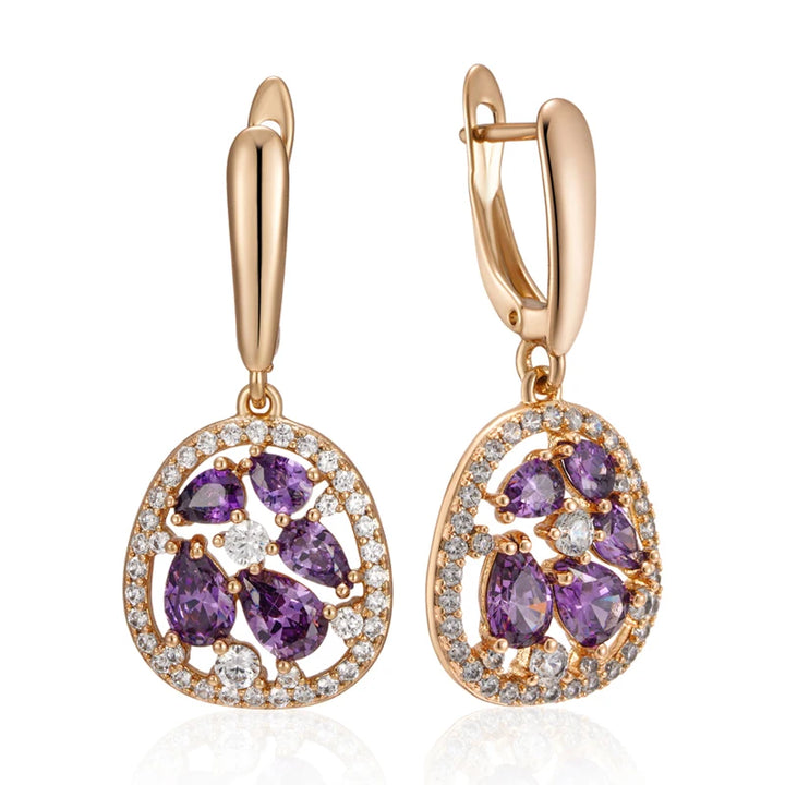 Royal Orchid Drop Earrings - London Lake
