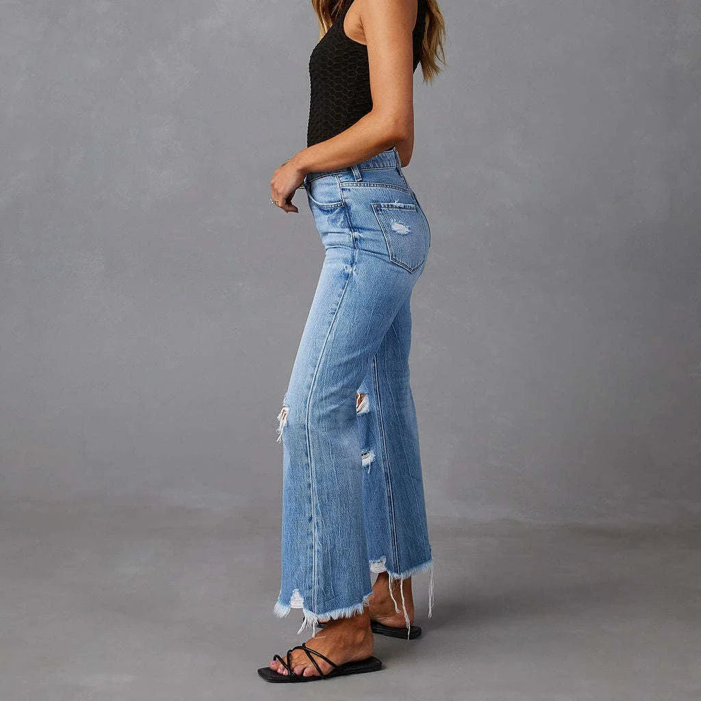 Aria High-Rise Ankle Jeans - London Lake