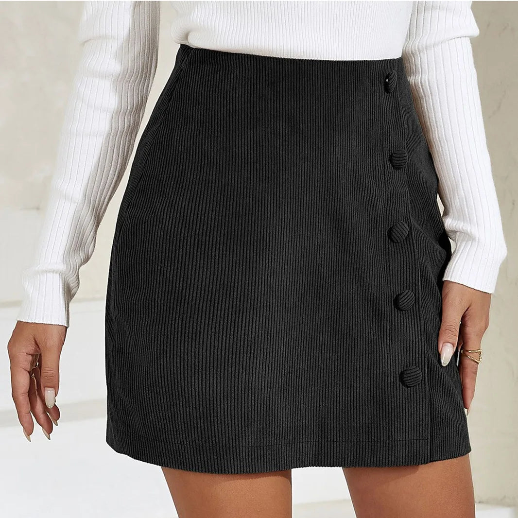 Ashbury Mini Corduroy Skirt - London Lake