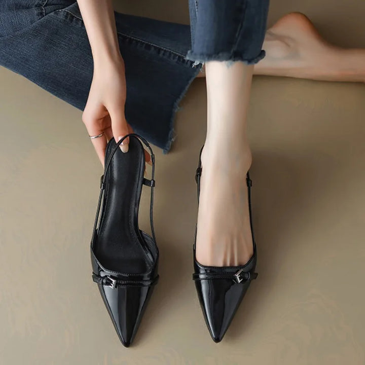 Cortona Slingback Pointed Toe Pumps - London Lake