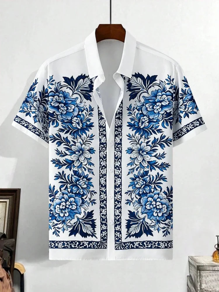 Floral Motif Shirt - London Lake
