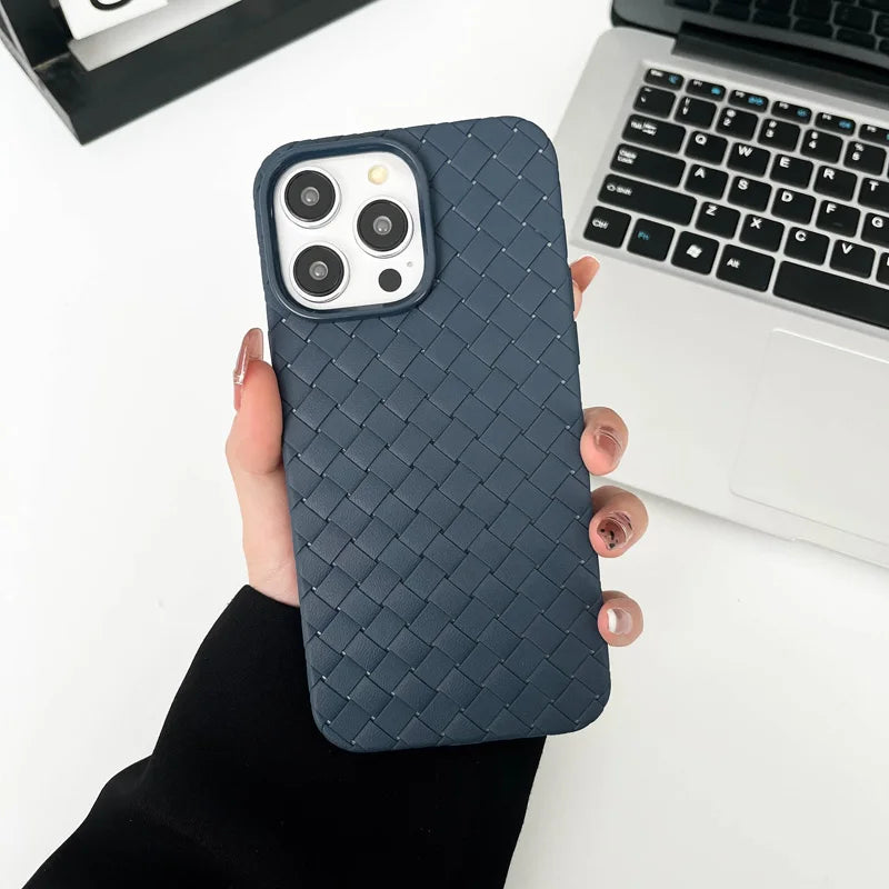 Braided Silicone iPhone Case - London Lake