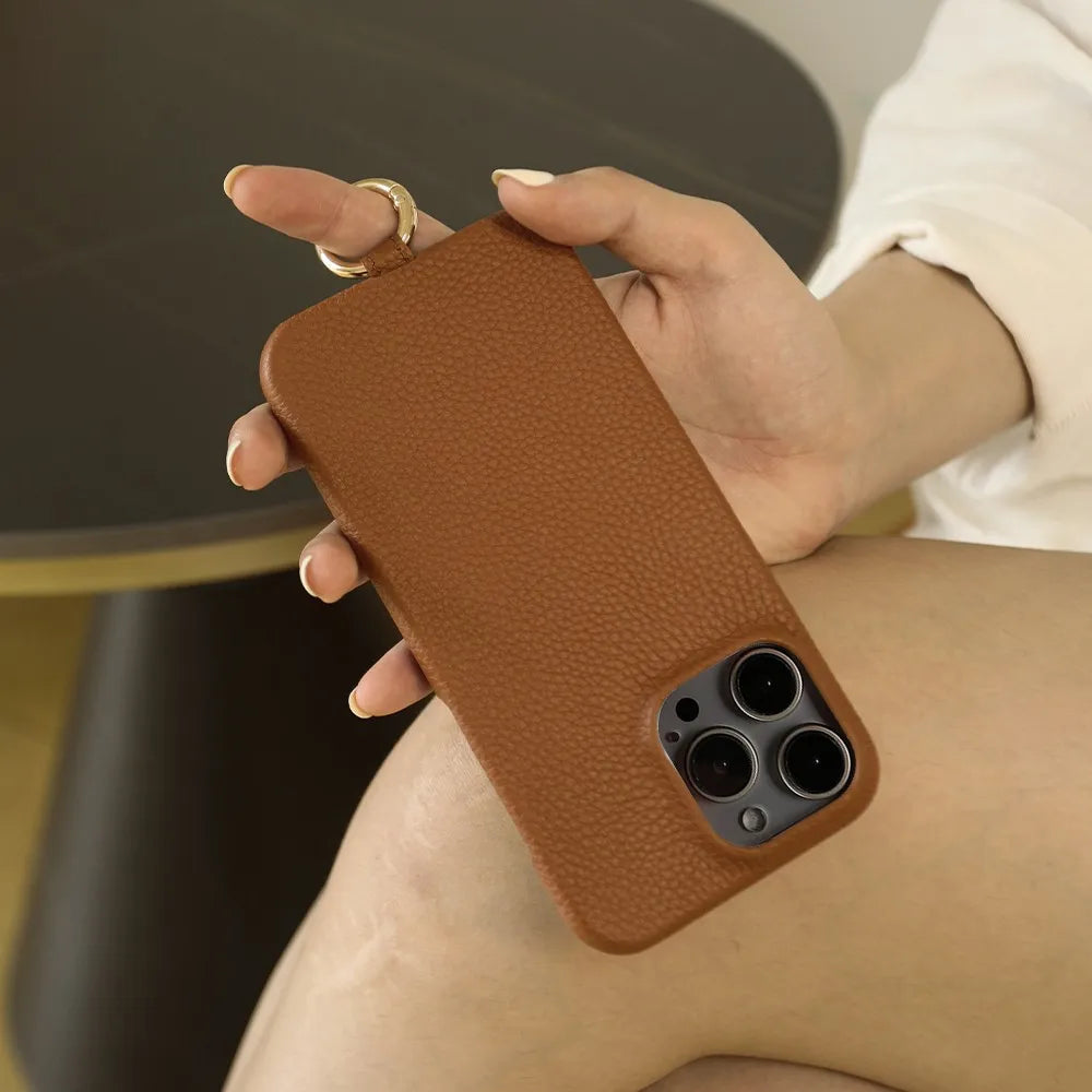 Venture Leather iPhone Case - London Lake