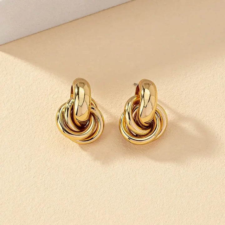 Geometric Knot Stud Earrings - London Lake