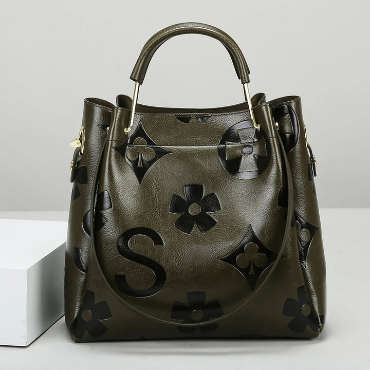 Floral Leather Crossbody Bag - London Lake