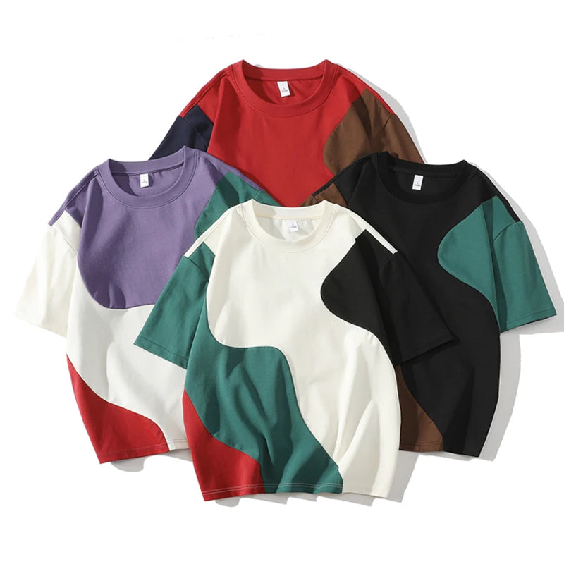 Contour Block Crewneck T-Shirt - London Lake