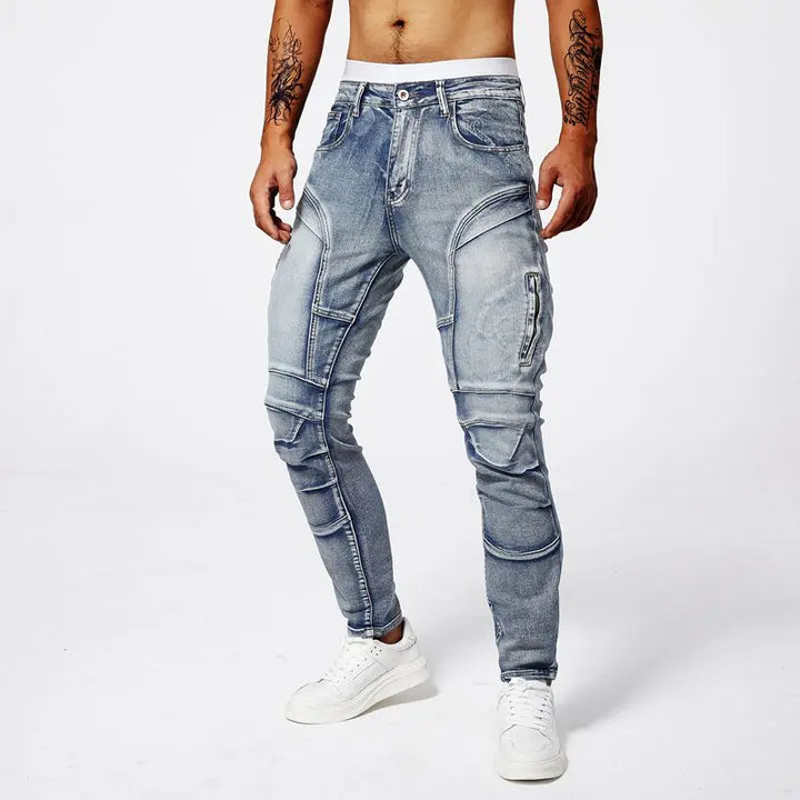 Urban Stitch Distressed Skinny Jeans - London Lake