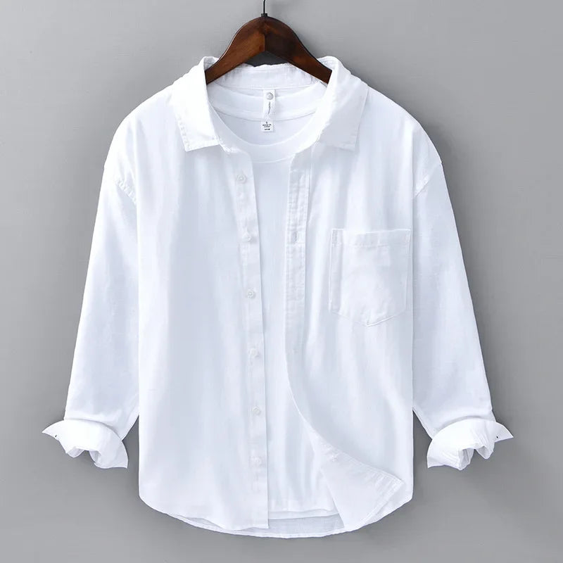 Bayside Linen Shirt - London Lake