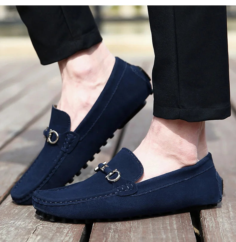 Monaco Suede Loafers - London Lake