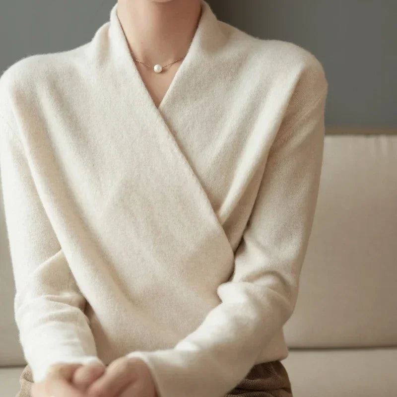 Aubrey Wool Knit Sweater - London Lake