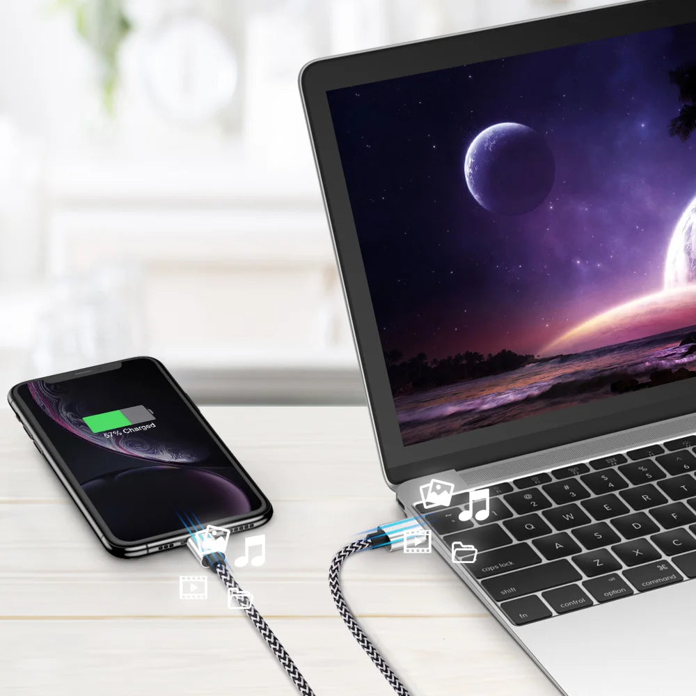 Braided USB Iphone Charging Cable - London Lake
