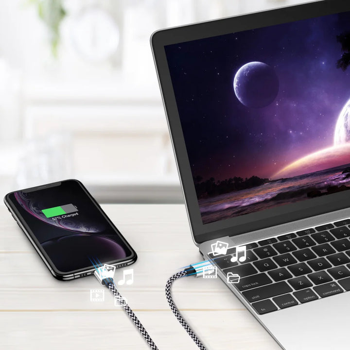 Braided USB Iphone Charging Cable - London Lake