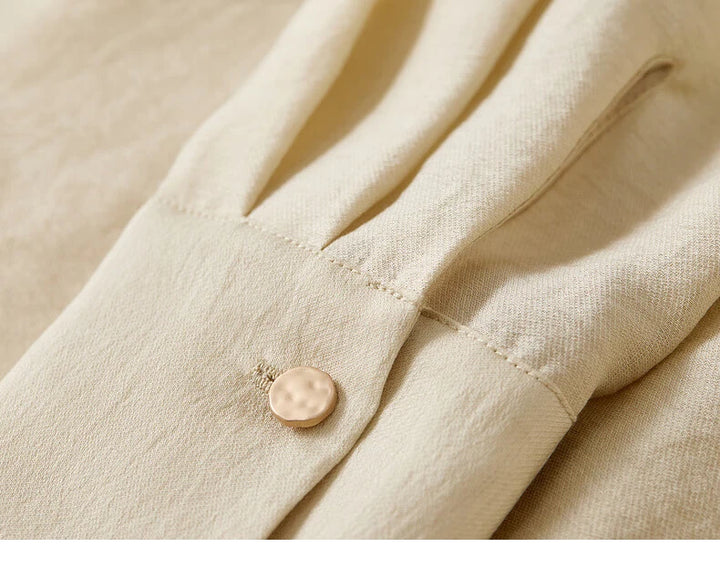 Georgette Tie Neck Blouse - London Lake