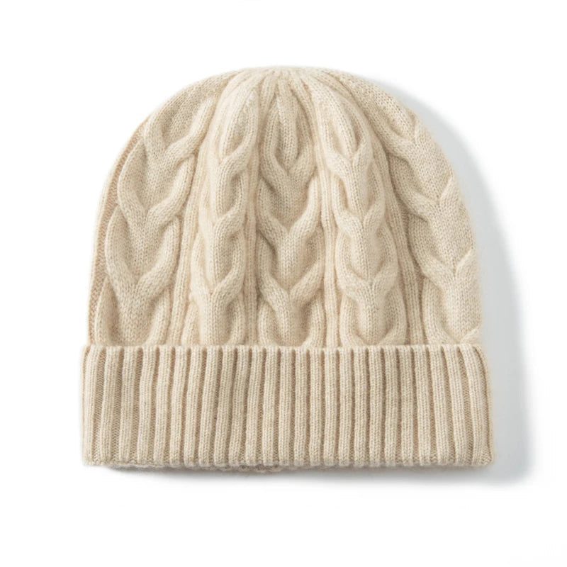 Norwood Cable Wool Beanie - London Lake