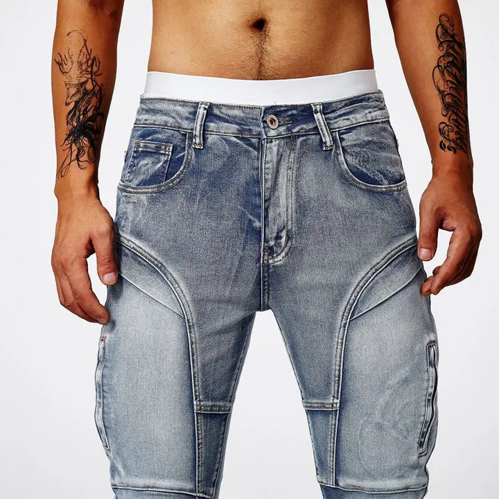 Urban Stitch Distressed Skinny Jeans - London Lake