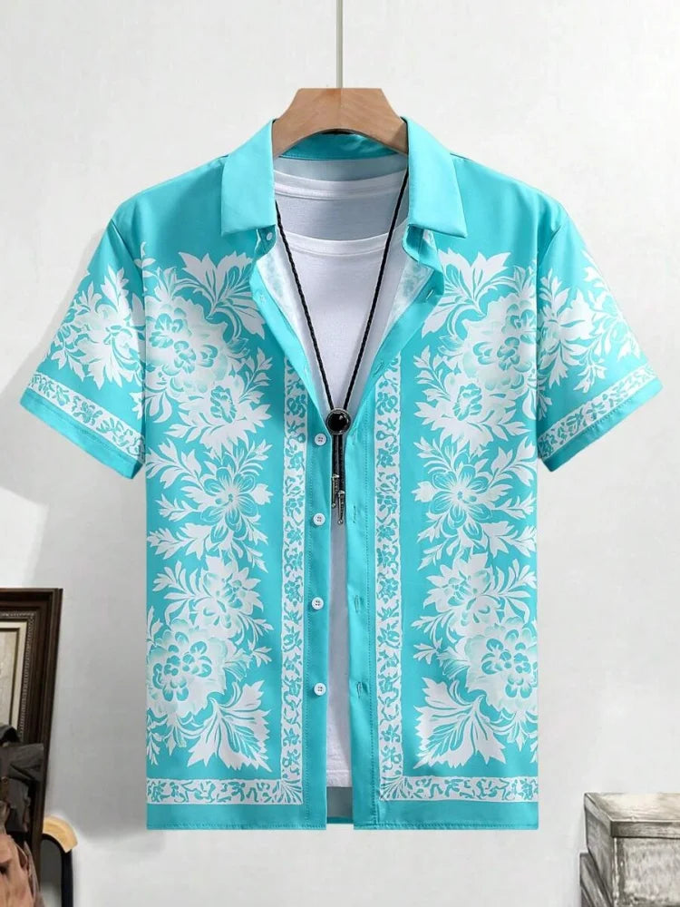 Floral Motif Shirt - London Lake