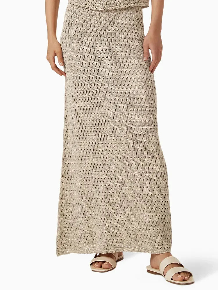 Marina Tides Maxi Skirt - London Lake