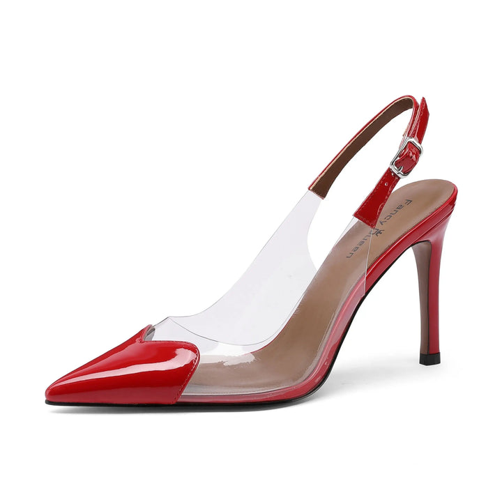 Velia Slingback Heels - London Lake