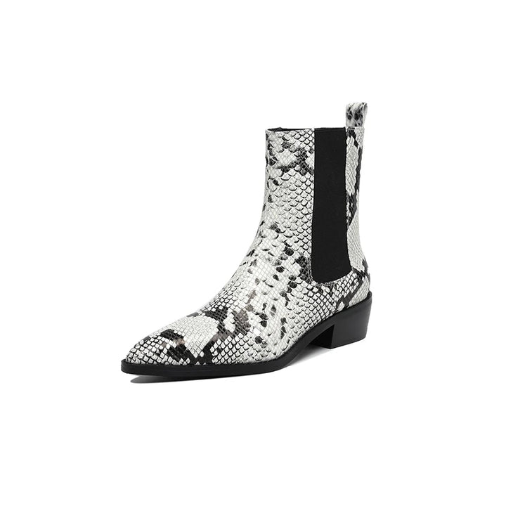 Aspen Snakeskin Leather Boots - London Lake