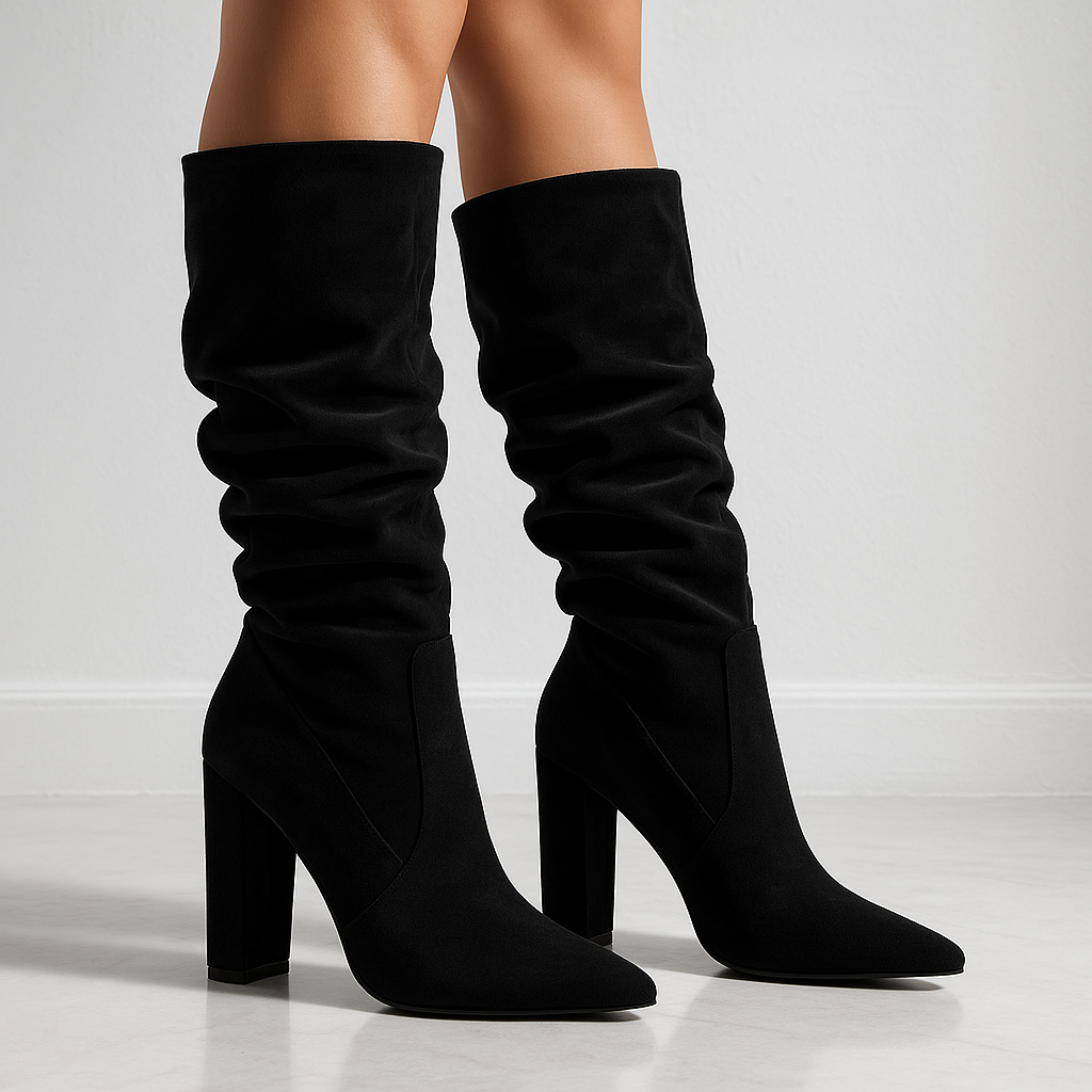Serena Slouchy Suede Boots - London Lake