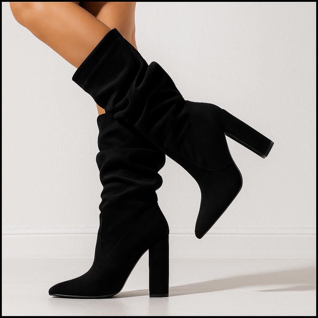Serena Slouchy Suede Boots - London Lake