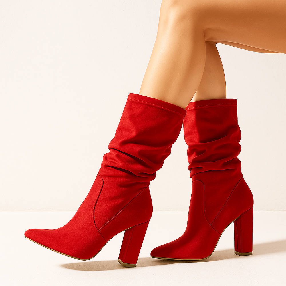 Serena Slouchy Suede Boots - London Lake