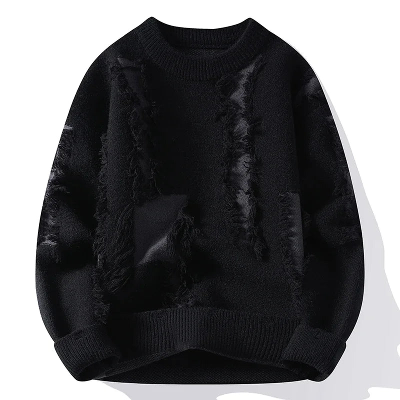 Distress Mode Crew Neck Sweater - London Lake