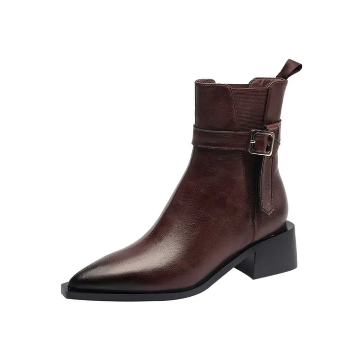 Mayfair Leather Ankle Boots - London Lake