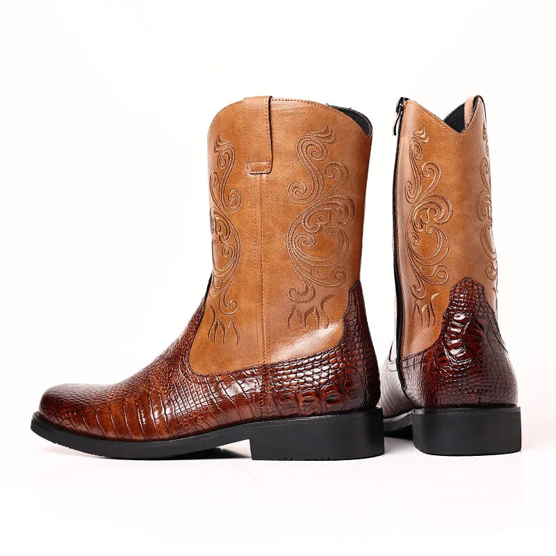 Classic Retro Riding Boots - London Lake