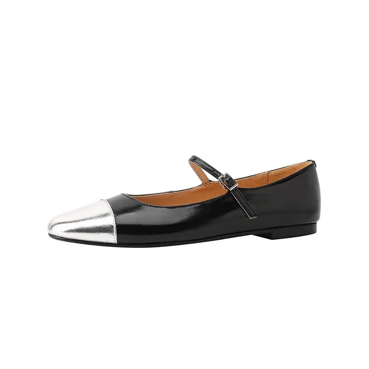 Margaux Genuine Leather Flats - London Lake