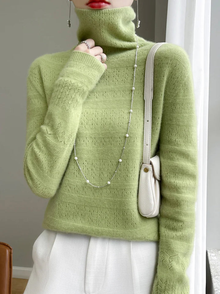 Camille Wool Knitted Sweater - London Lake