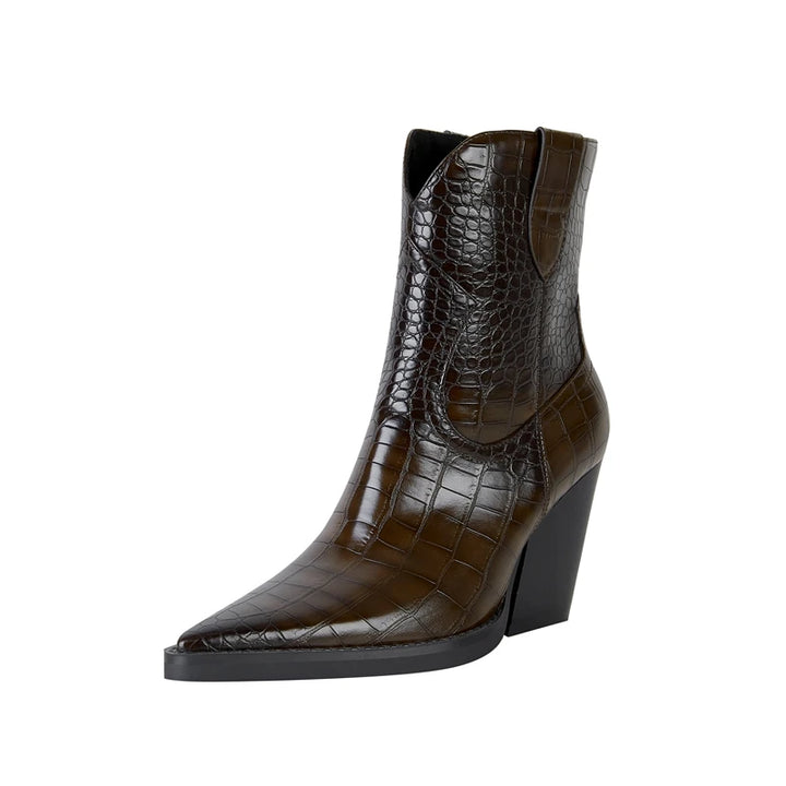 Westline Leather Ankle Boots - London Lake