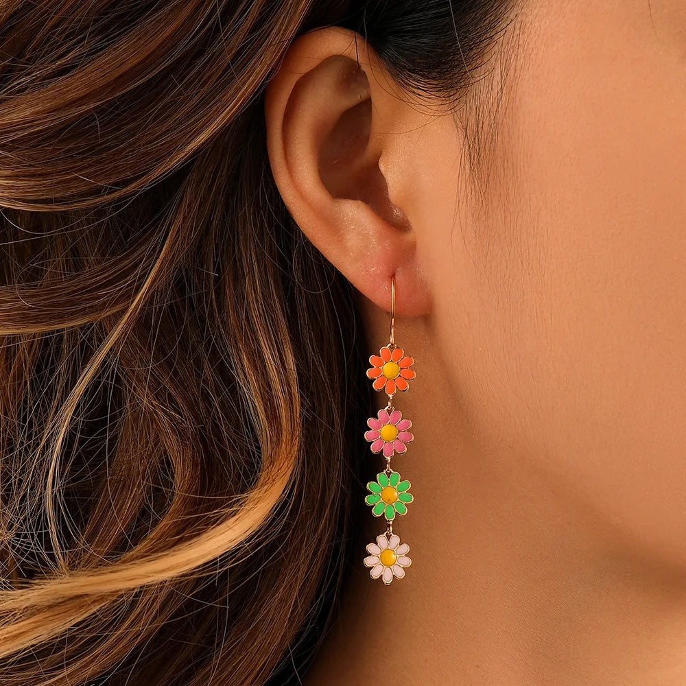 Daisy Cascade Earrings - London Lake