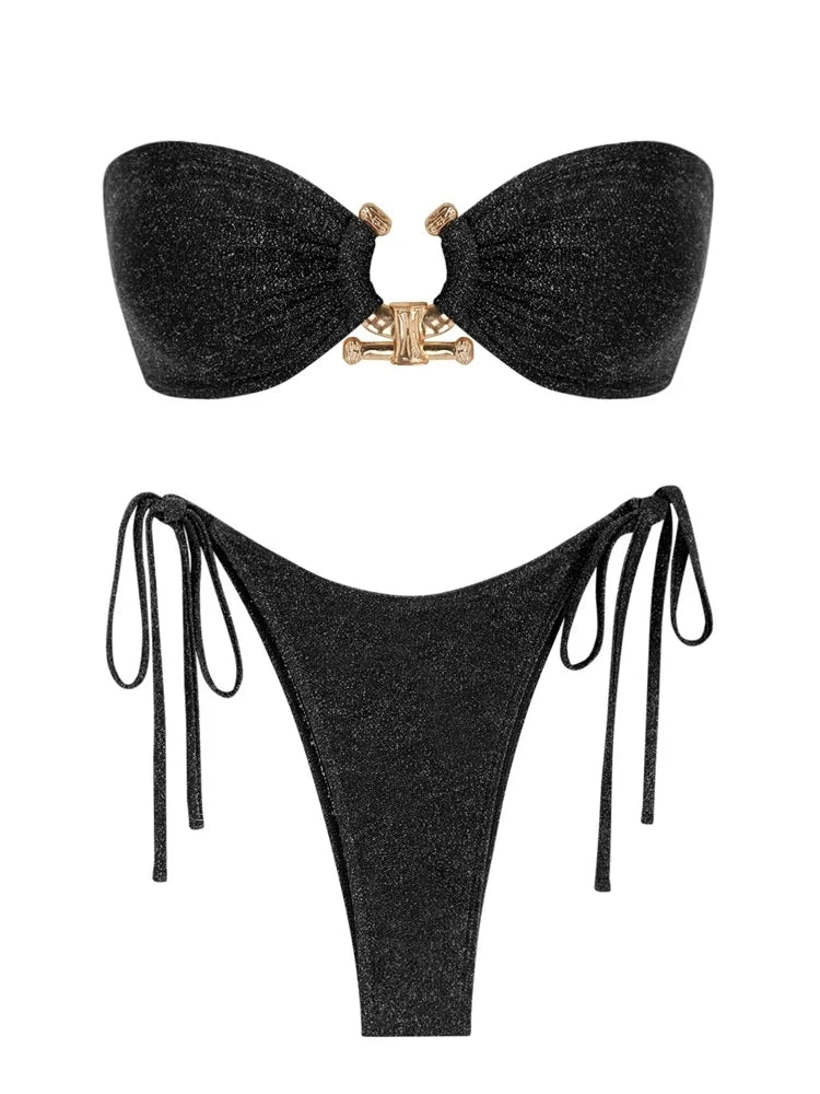 Seline Bandeau Bikini - London Lake